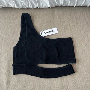 Garage Black Off the Shoulder Top